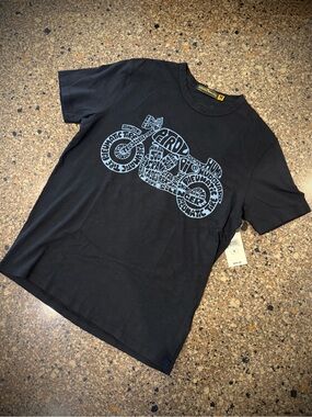 Johnson Motors “Urban Rider” vintage slub moto tee. NWT